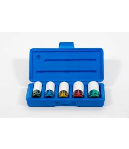 5-pc, 1/2" Dr. Wheel Nut Impact Deep Socket Set