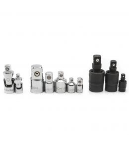 1/4", 3/8" & 1/2"Dr Universal Joint and Adapter Set  10Pc 