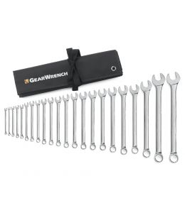 22 Pc. 12 Point Long Pattern Combination Metric Wrench Set