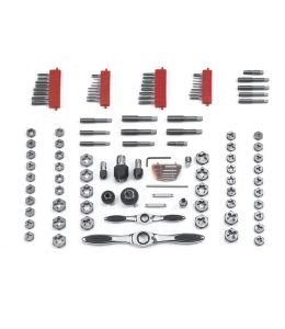 114 Pc. SAE/Metric Ratcheting Tap and Die Set