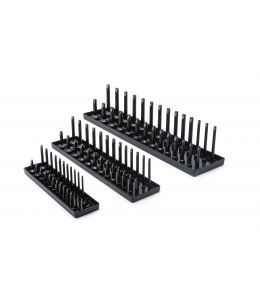 Gearwrench 3 Pc. 1/4", 3/8" & 1/2" Drive Black SAE Socket Storage Tray Set