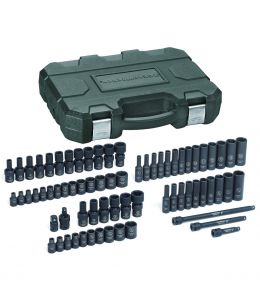 GEARWRENCH 84903 71 Piece 1/4″ Drive 6 Point Standard & Deep Universal Impact METRIC/SAE Socket Set