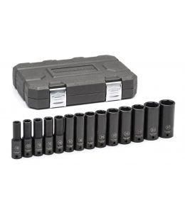 14 Pc. 1/2" Drive 6 Point Deep Impact Metric Socket Set