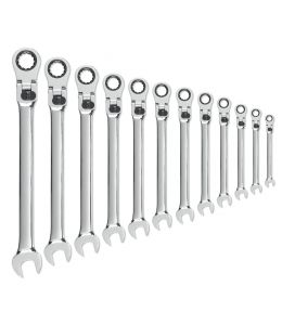 Gearwrench 12 Pc. 12 Point Metric XL Locking Flex Ratcheting Wrench Set