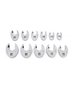 11 Pc. 3/8" Drive Ratcheting Crowfoot SAE Wrench Set