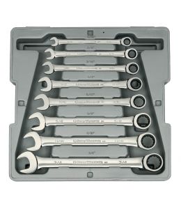 8 Pc. 12 Point Ratcheting Combination SAE Wrench Set