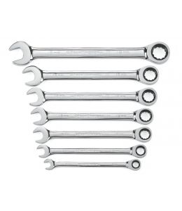 7 Pc. 12 Point Metric Combination Ratcheting Wrench Set