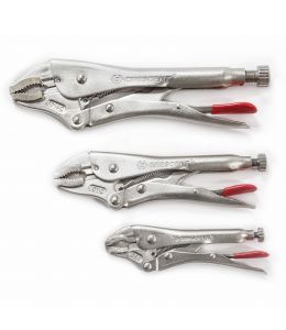 Crescent 3 Pc. 5", 7" & 10" Cushion Gripped Curved Jaw, Locking Pliers with Wire Cutter