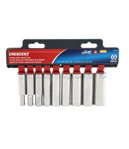 Crescent 9 Pc. 3/8" Drive 6 Point Deep SAE Socket Set