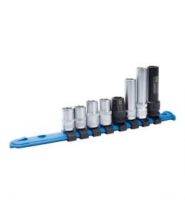 LOK-ON Single Size Socket Set 10mm On Clip Rail 8 Piece - Metric KINCROME K27063