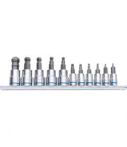 Ball-End Hex Socket Set Short Series 11 Piece 1/4 & 3/8 Drive - Metric K5423