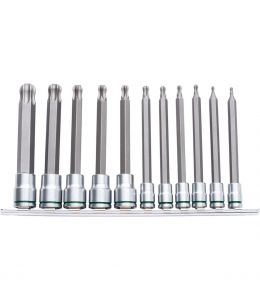 Ball-End TORX Socket Set Long Series 11 Piece 1/4 & 3/8 Drive - KINCROME
