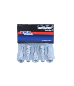 Coupler Hose Barb 1/2" Nitto Style Box Of 5 Scorpion
