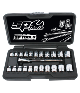 Socket Set 1/4Dr 6Pt Low Profile 23Pc Metric/Sae