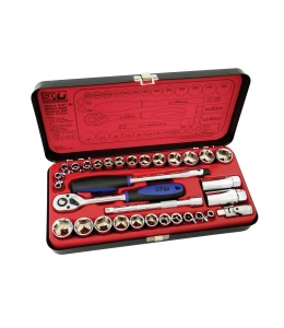 Socket Set 3/8Dr 6Pt 32Pc Metric/Sae