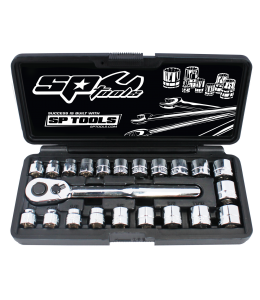 Socket Set 3/8Dr 12Pt Low Profile 22Pc Metric/Sae