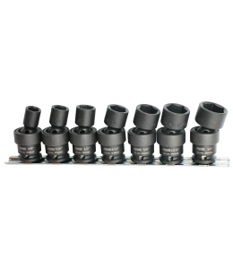 Socket Set Impact Swivel 7Pc Sae 3/8Dr 6Pt
