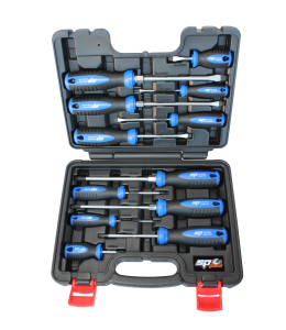 SCREWDRIVER SET 12PC PHILLIPS/SLOTTED IN CARRY CAS