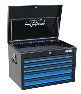Tool Box Black/Blue Custom 7 Drawer