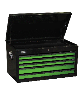 TOOL BOX BLACK/GREEN 7 DRAWER CUSTOM SUMO