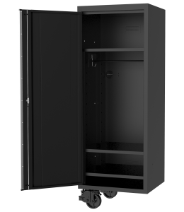 Locker Side Usa5972 3 Shelf + Hanger Black/Chrome