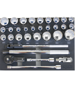 Eva Toolkit 32Pc 3/4" Metric Socket & Accessories
