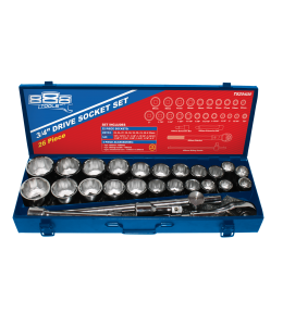SOCKET SET 26PC 12PT 3/4 DRIVE - METAL BOX