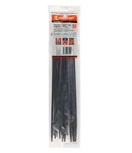 Crescent Cable Ties 370mm x 7.6mm Black Heavy Duty 25Pk