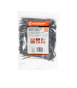 Crescent Cable Ties 150mm x 3.6mm Black 500Pk