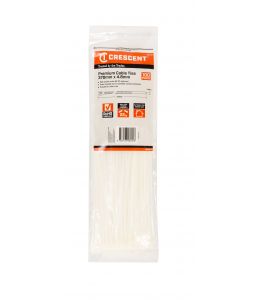 Crescent Cable Ties 100mm x 2.5mm Natural 100Pk