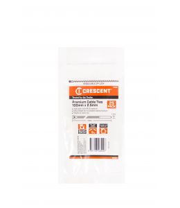 Crescent Cable Ties 100mm x 2.5mm Natural 25Pk