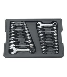Non-Ratcheting Wrench Set 12Pt Stubby SAE/Metric 20Pc  NEW