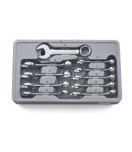 10 Pc. 12 Point Stubby Combination Non Ratcheting Metric Wrench Set