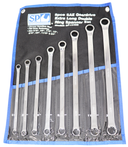 SET SPANNER DOUBLE RING GEARDRIVE 8PC SPTOOLS